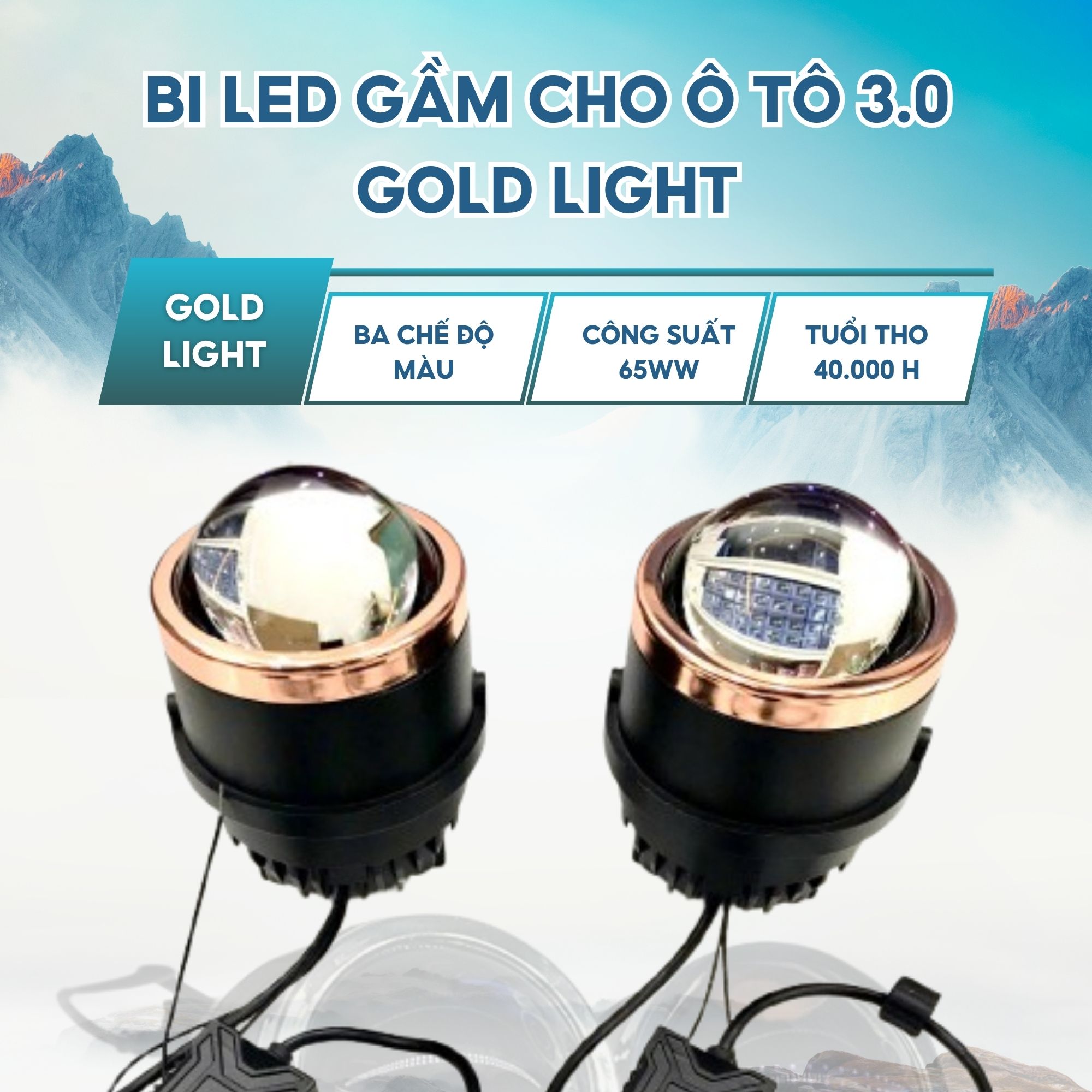 Bi Led Gam Cho O To GOLD LIGHT